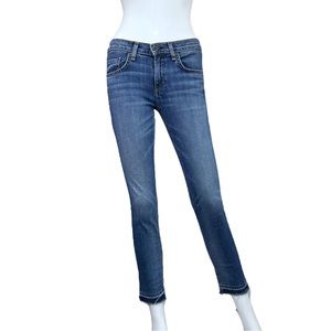 Rag & Bone Blue Distressed DRE CAPRI Jeans Size 25 H0439